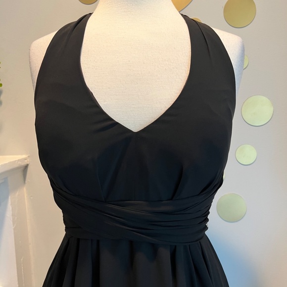 NWT GUESS Black Chiffon Halter Neck Dress - Picture 4 of 6